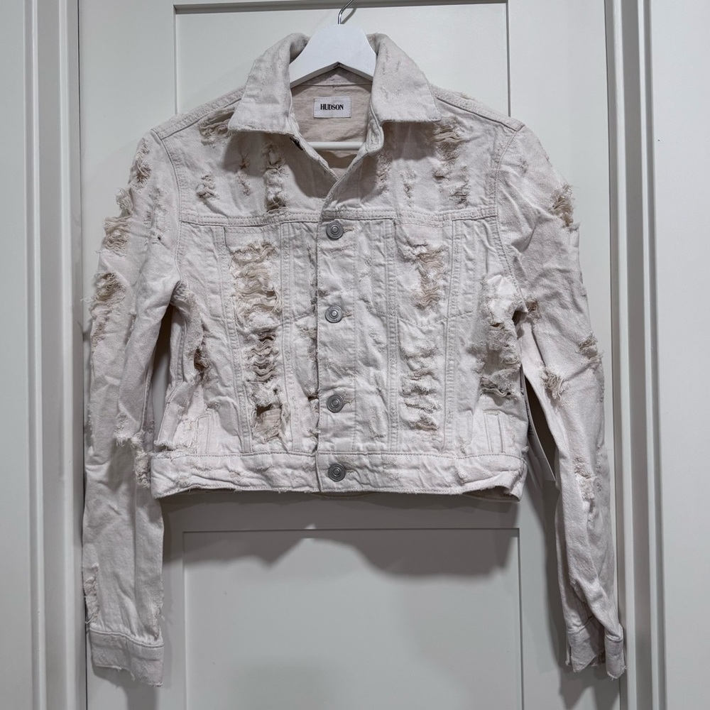 NWT Hudson Distressed Denim Jacket
